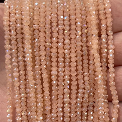Crystal faceted rondelle - 200 pcs -2mm - full strand - PBC2C41, Crystal Beads, Beads, glass beads, beads £1.5