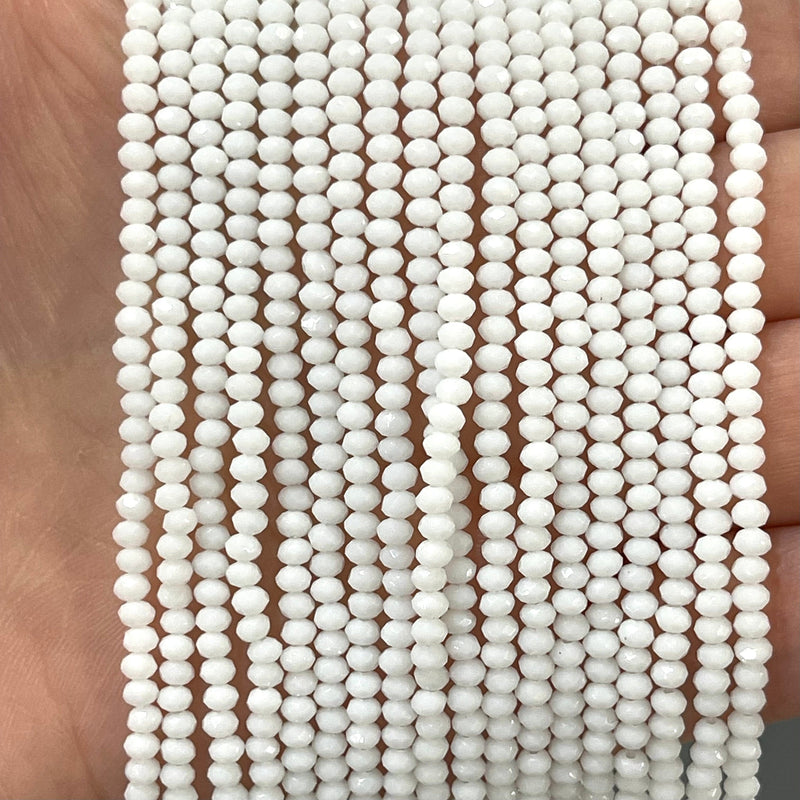 Crystal faceted rondelle - 200 pcs -2mm - full strand - PBC2C43, Crystal Beads, Beads, glass beads, beads £1.5