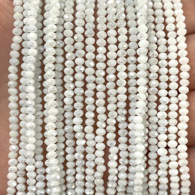 Crystal faceted rondelle - 200 pcs -2mm - full strand - PBC2C47,Crystal Beads, Beads, glass beads, beads crystal rondelle beads £1.5