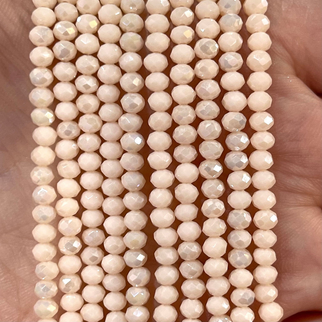 Crystal faceted rondelle 3mm Beads, PBC3C49