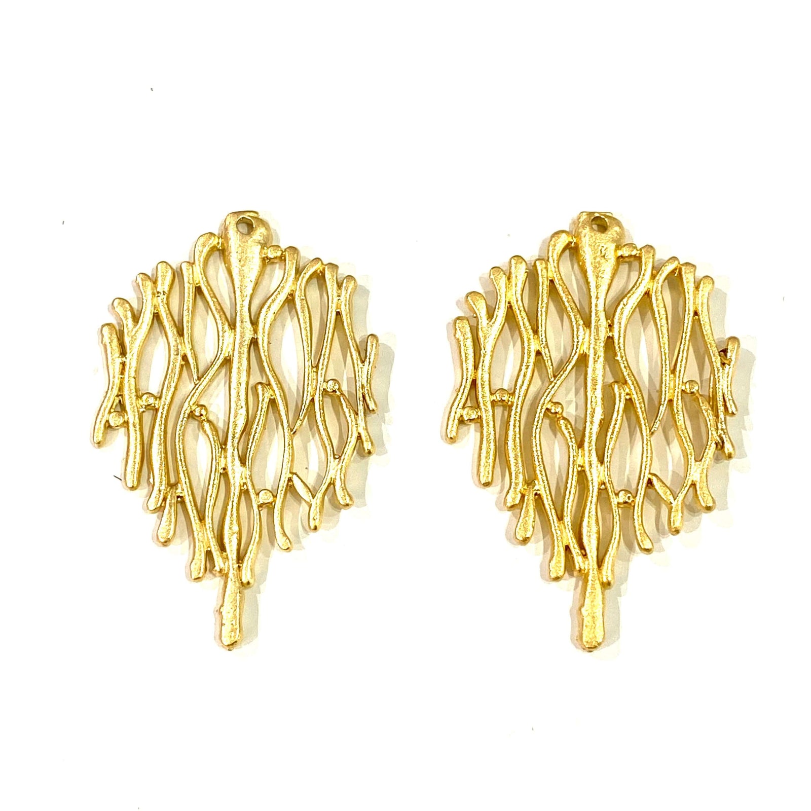 24 Kt Matte Gold Plated Authentic Pendant , 2 Pcs in a Pack