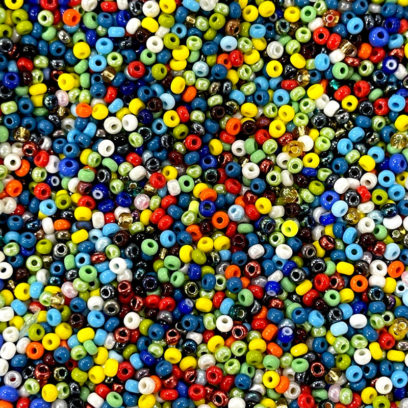 Perles de rocaille Preciosa de couleur mélangée 8/0 Rocailles-Trou rond 20 gr,Perles,Perles de rocaille- PRCS8/0-99, perles à broder, perles de verre,Perles de rocaille en verre