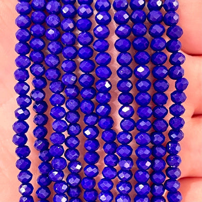Crystal faceted rondelle - 150 pcs -4 mm - full strand - PBC4C54, Crystal Beads,Beads, glass beads, beads £1.5