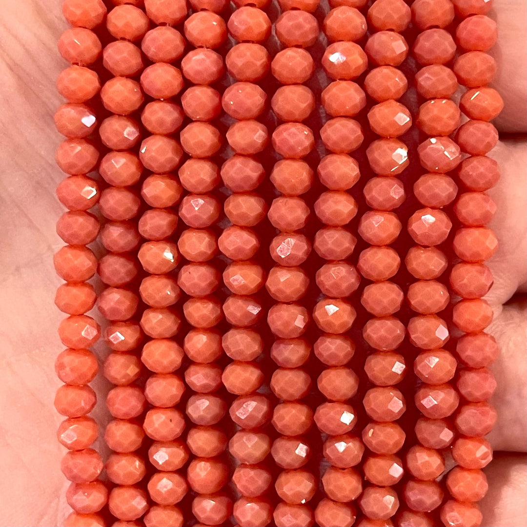 Crystal faceted rondelle 4mm Beads, PBC4C25