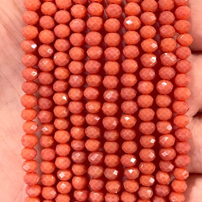 Crystal faceted rondelle - 150 pcs -4 mm - full strand - PBC4C25 £1.5