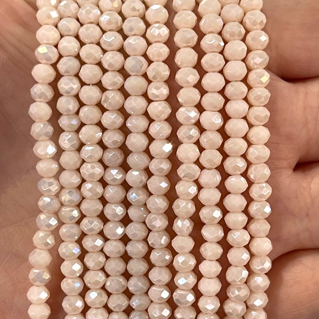 Crystal faceted rondelle 4mm Beads, PBC4C28