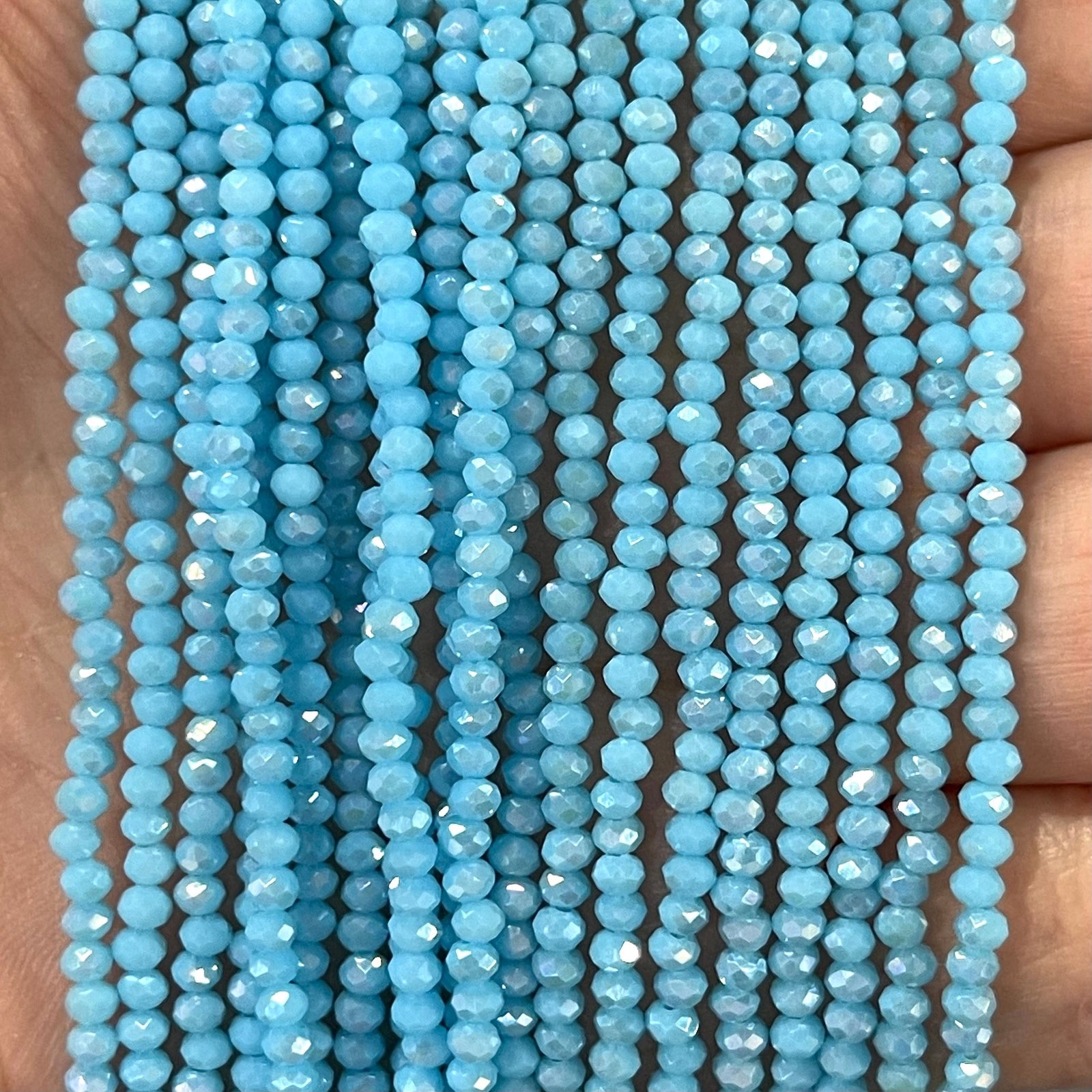 Crystal faceted rondelle 2mm Beads, PBC2C63