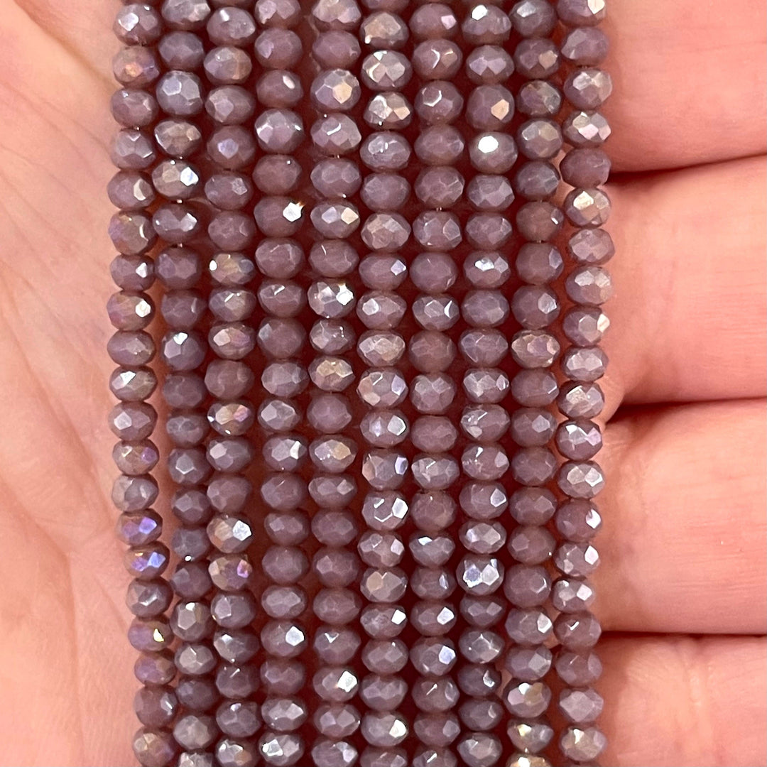 Crystal faceted rondelle 3mm Beads, PBC3C4