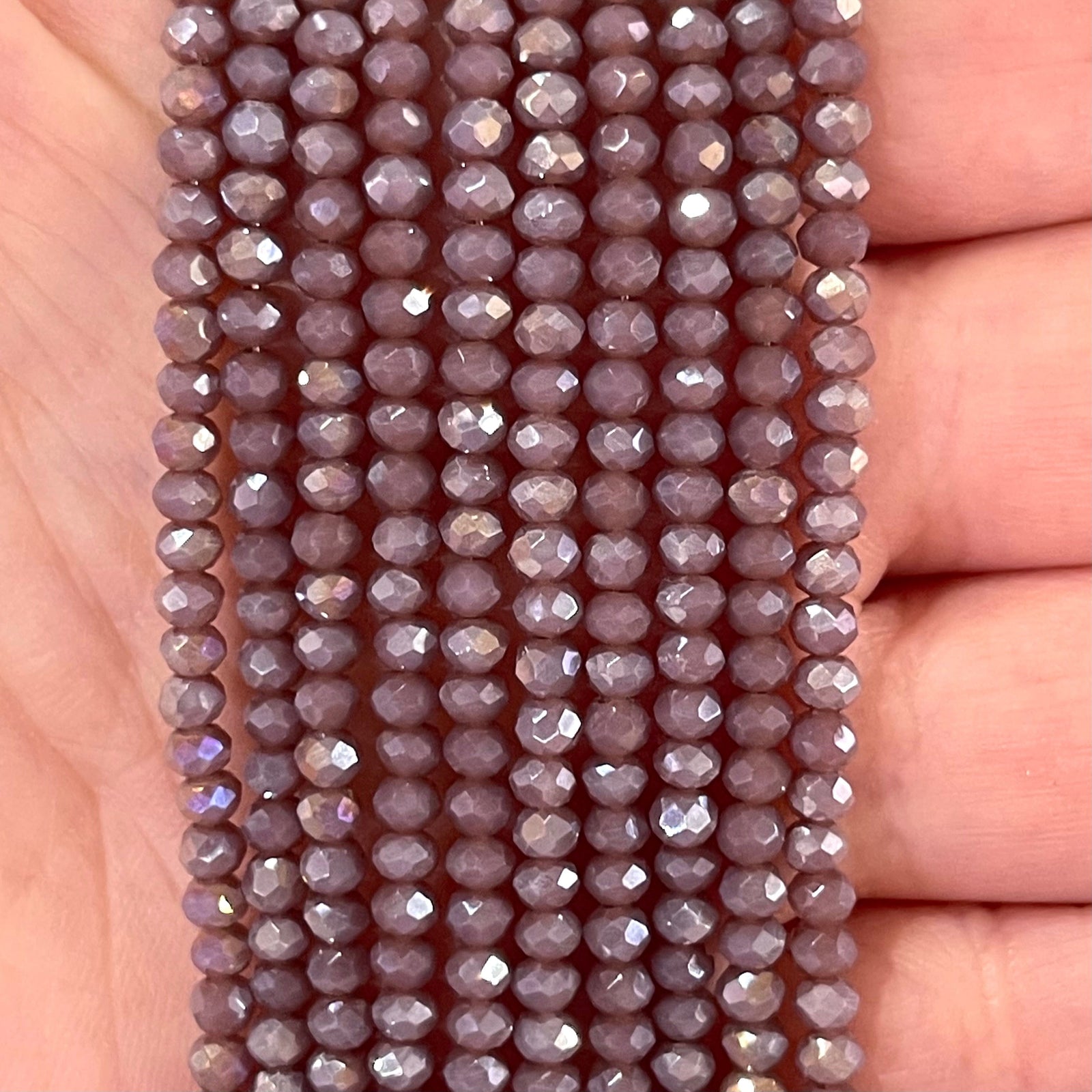 Crystal faceted rondelle 3mm Beads, PBC3C4
