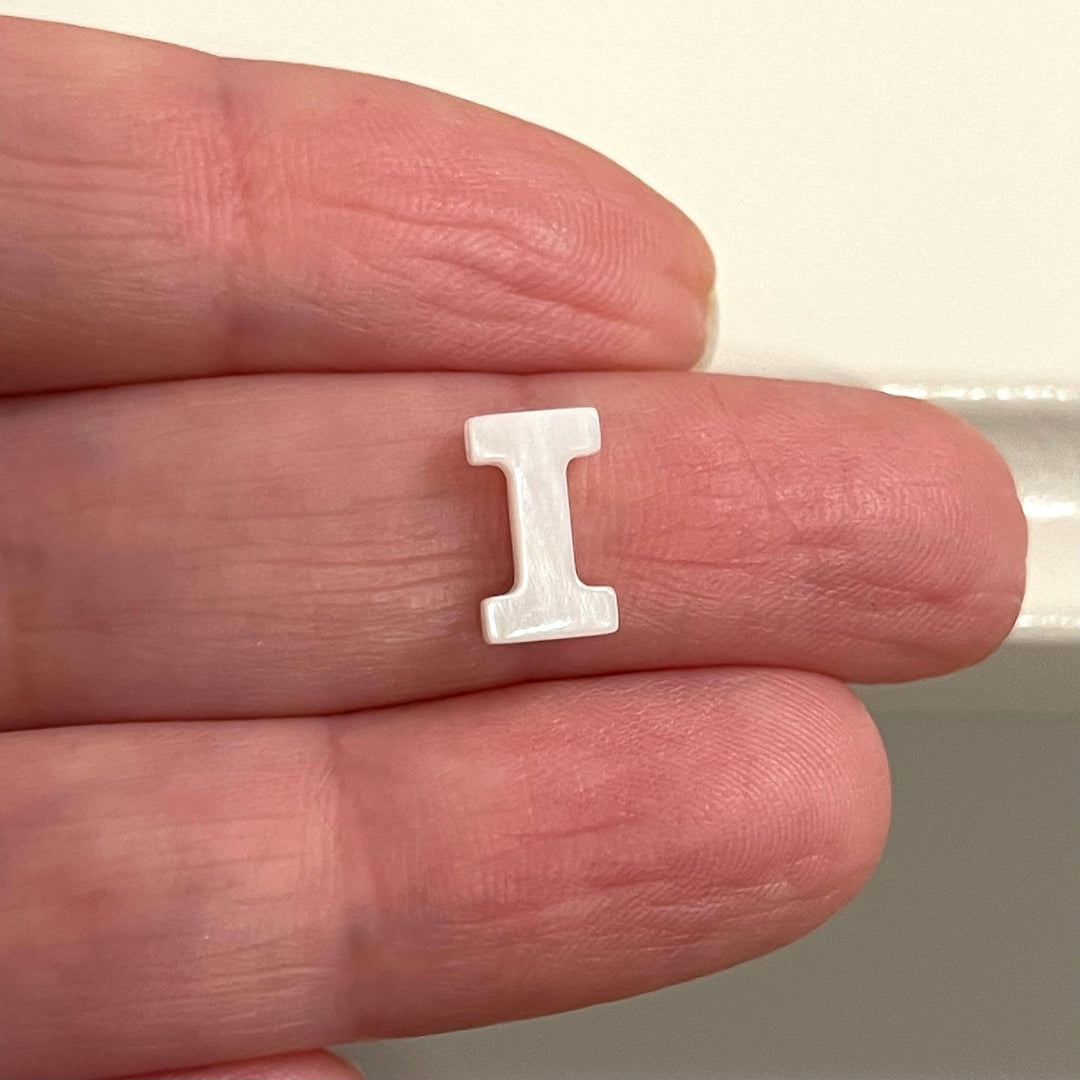 Natural Mother Of Pearl Double-Sided Initial Charms