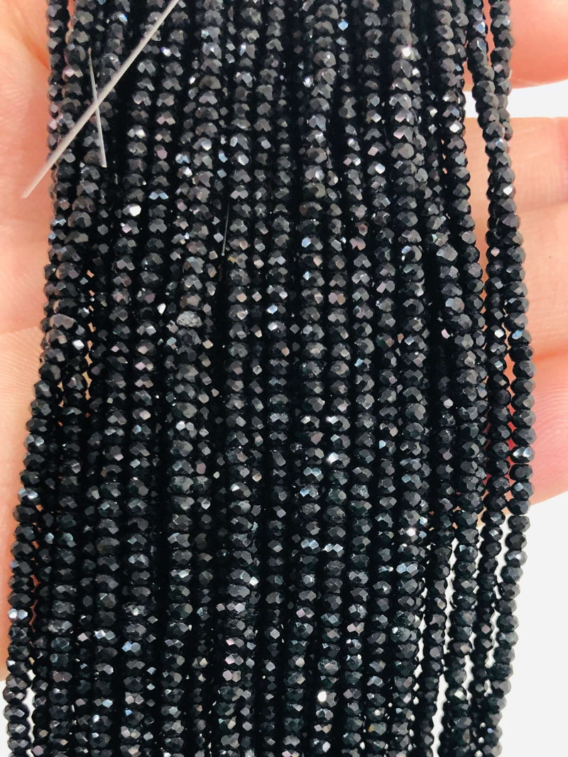 1mm Crystal faceted rondelle - 200 pcs -1mm - full strand - PBC1C14 Crystal Beads, £2