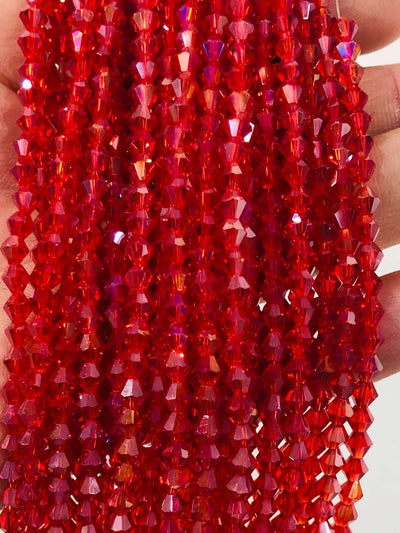 4mm Crystal faceted bicone - 115 pcs -4 mm - full strand - PBC4B17,Crystal Bicone Beads, Crystal Beads, glass beads, beads £1.5