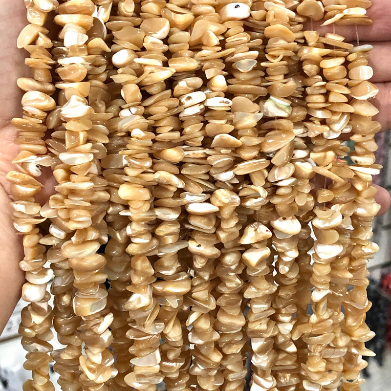90 cm Strand Shell smooth stick beads, freeform shells, beads, gemstone beads,