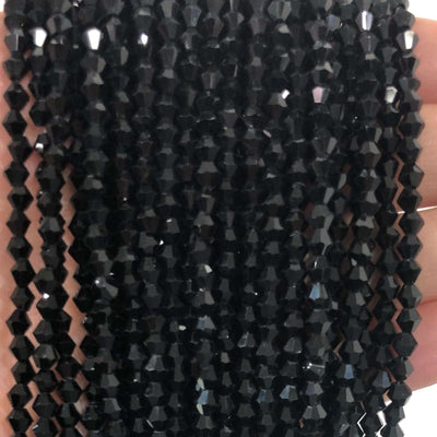 4mm Crystal faceted bicone - 115 pcs -4 mm - full strand - PBC4B20,Crystal Bicone Beads, Crystal Beads, glass beads, beads £1.5
