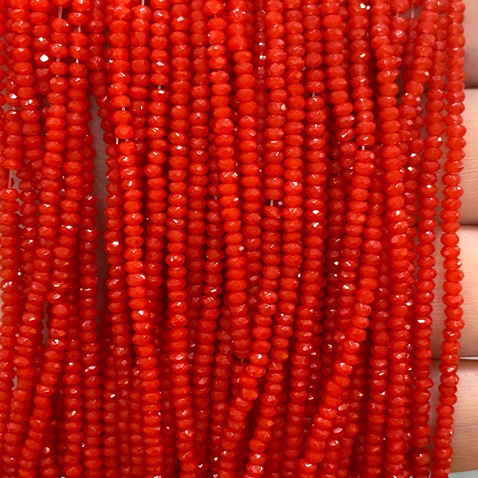 1mm Crystal rondelle beads strand 170 pcs, PBC1C9