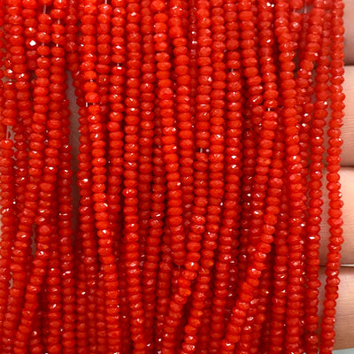 1mm Crystal faceted rondelle - 200 pcs -1mm - full strand - PBC1C9 Crystal Beads, £2