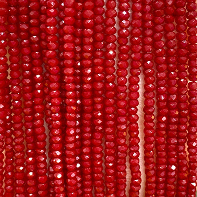 Crystal faceted rondelle - 200 pcs -2mm - full strand - PBC2C48, Crystal Beads, Beads, glass beads, beads crystal rondelle beads £1.5