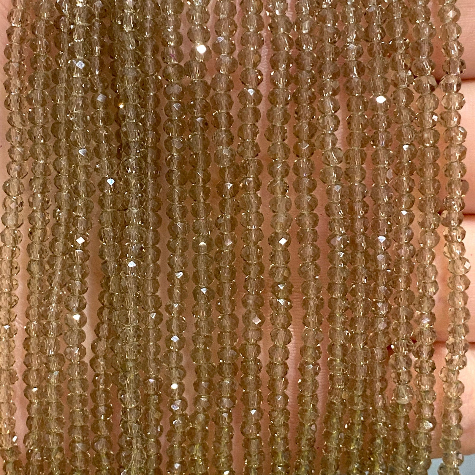 Crystal faceted rondelle 2mm Beads, PBC2C54