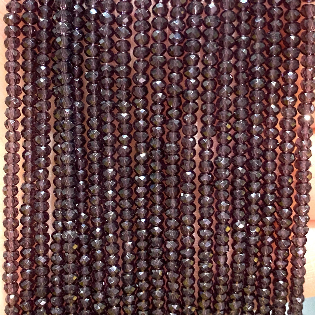 Crystal faceted rondelle 2mm Beads, PBC2C75