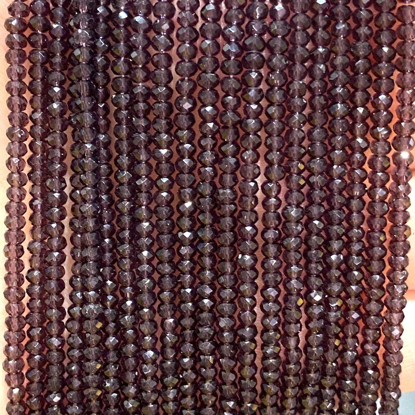 Crystal faceted rondelle 2mm Beads, PBC2C75