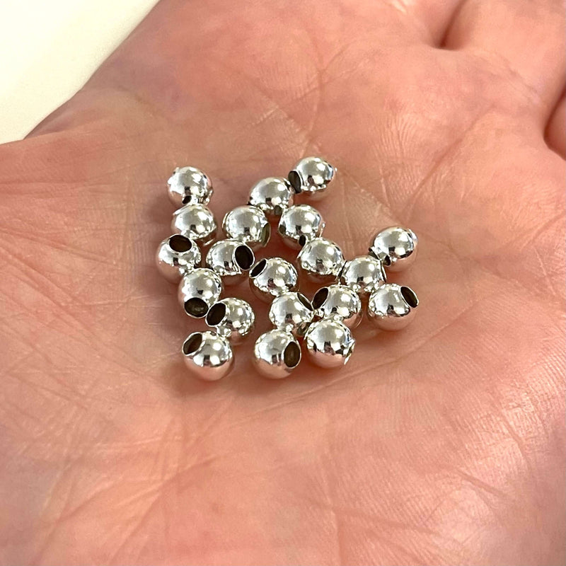 6 mm versilberte Distanzkugeln, 6 mm Silberkugeln 100 Stück in einer Packung,