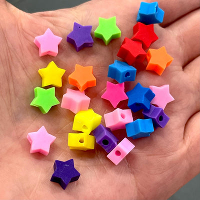 8mm Polymer Clay Star Beads,10 Beads in a Pack