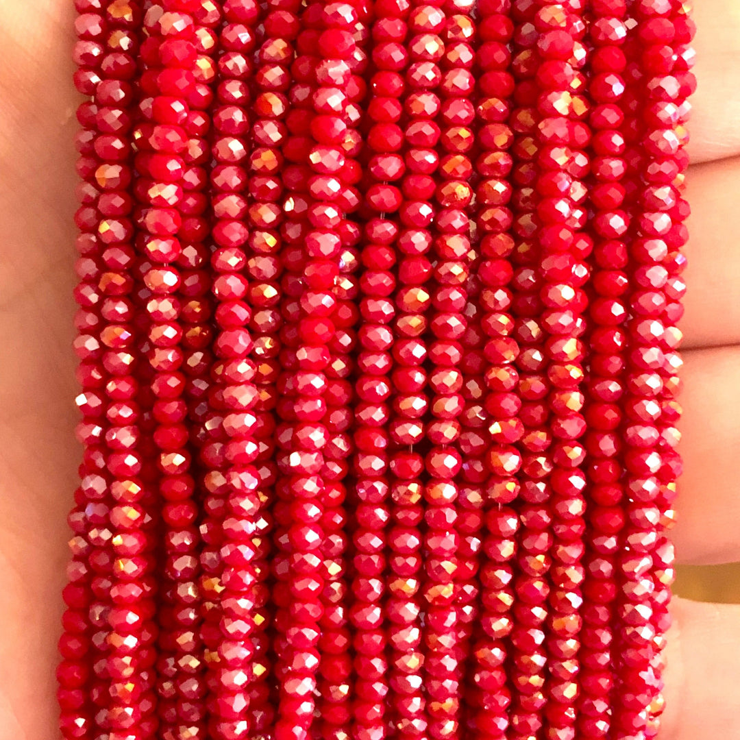 Crystal faceted rondelle 2mm Beads, PBC2C15