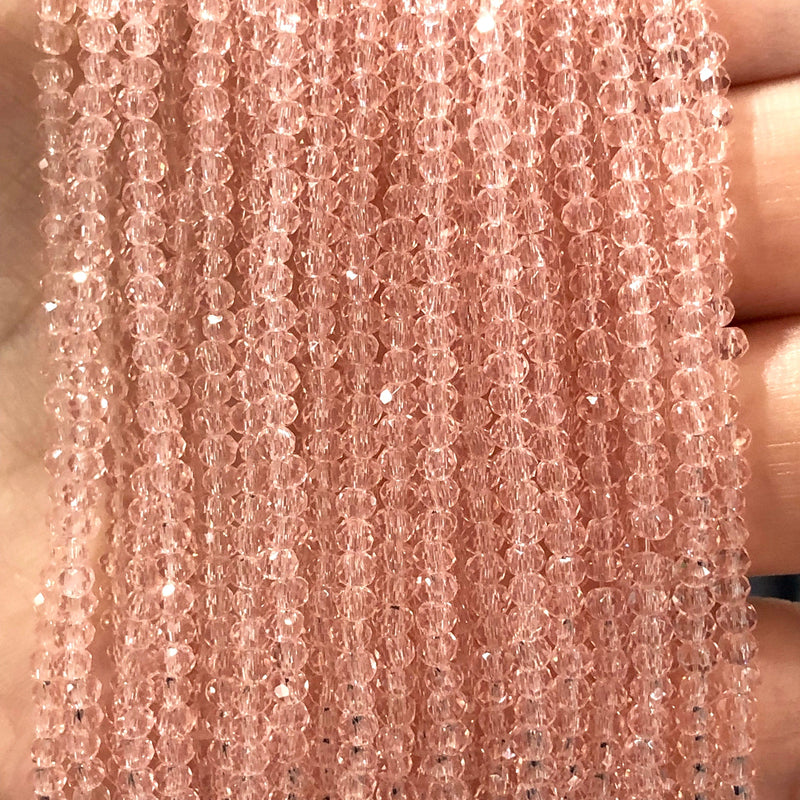 Crystal faceted rondelle - 200 pcs -2mm - full strand - PBC2C20 £1.5