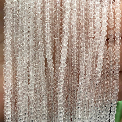 Crystal faceted rondelle - 200 pcs -2mm - full strand - PBC2C14 £1.5