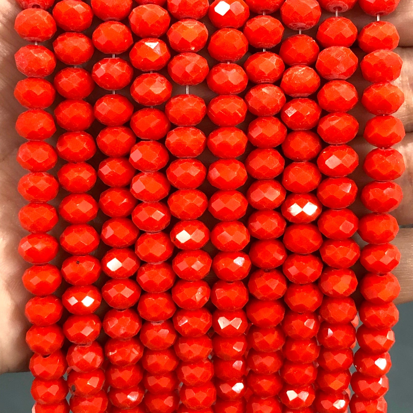Crystal faceted rondelle 8mm Beads, PBC8C8