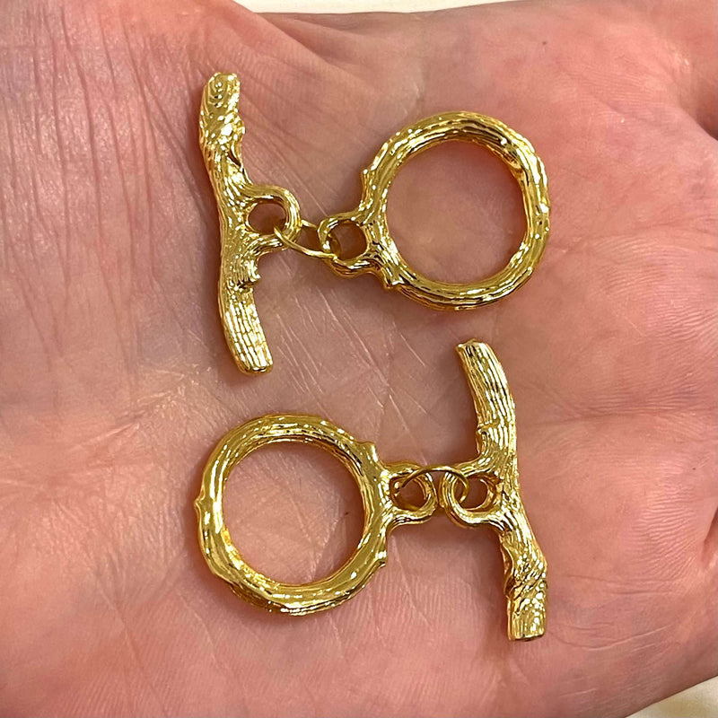 2 Sets Shiny Gold Plated Toggle Clasp Gold Plated Toggle Clasp