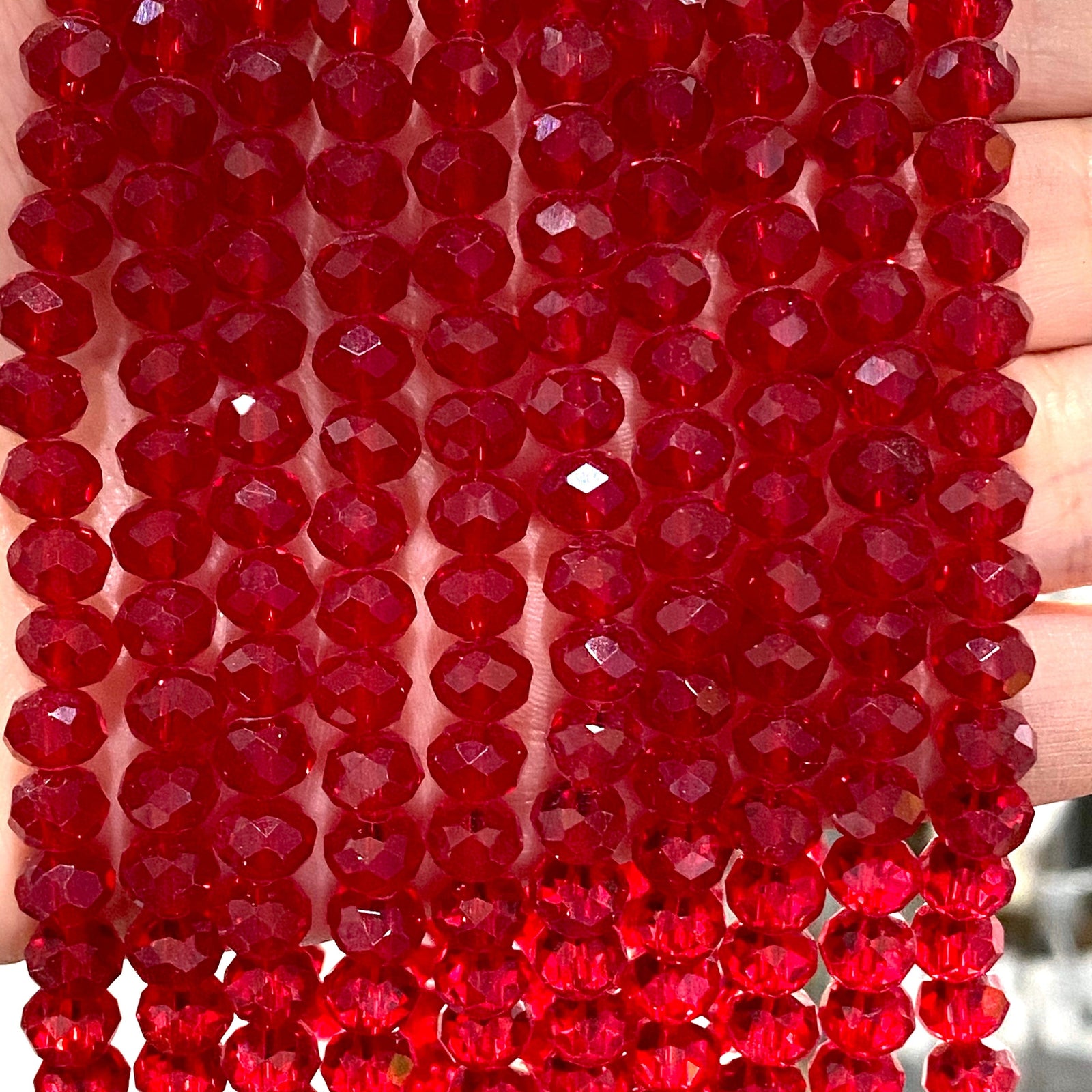 Crystal faceted rondelle 8mm Beads, PBC8C65
