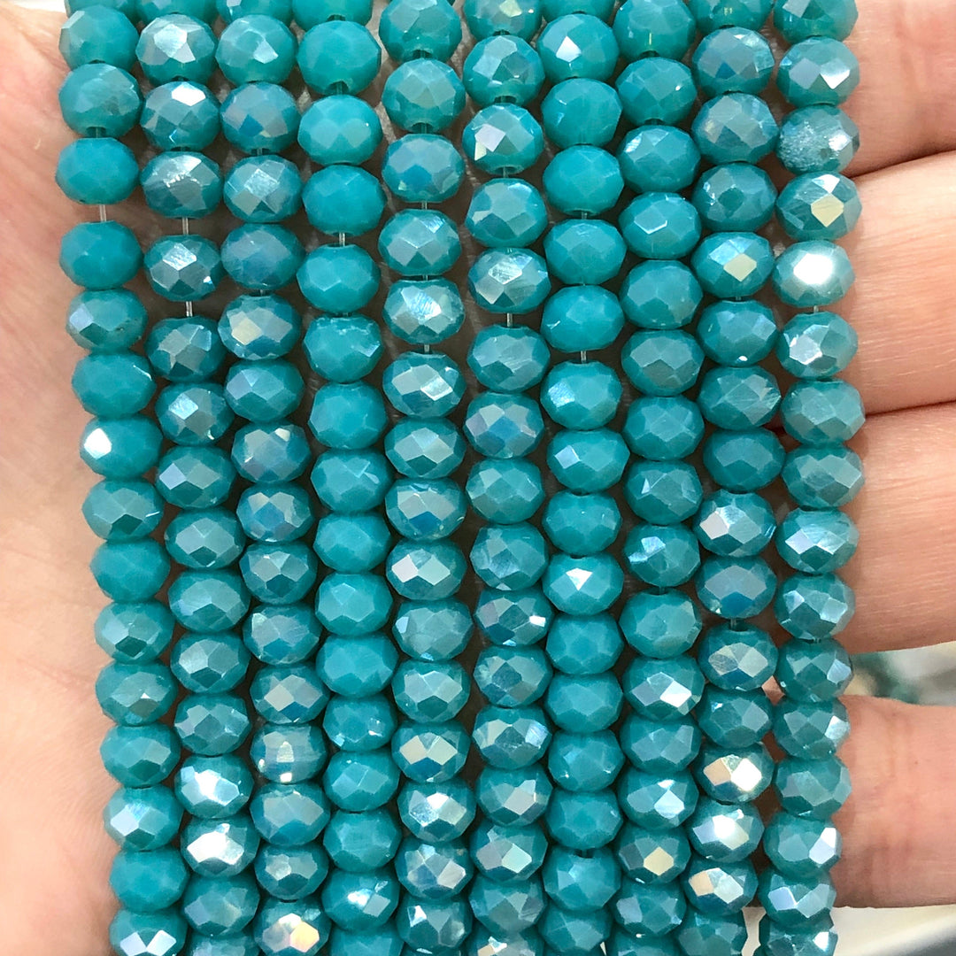 Crystal faceted rondelle 6mm Beads, PBC6C34