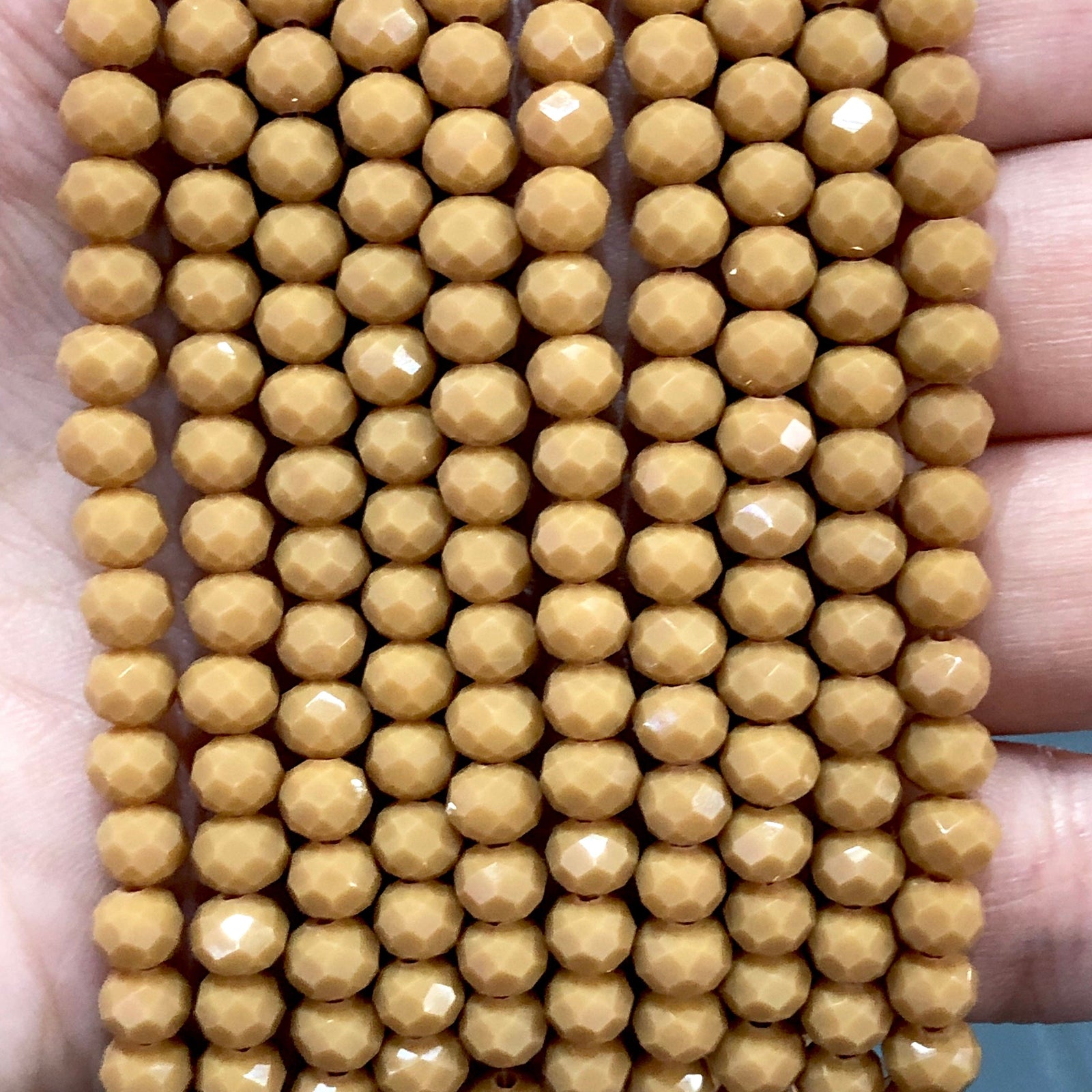 Crystal faceted rondelle 6mm Beads, PBC6C40