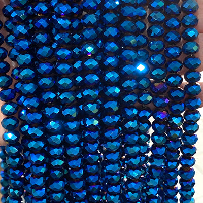 Crystal faceted rondelle - 72 pcs - 8 mm - full strand - PBC8C4 £1.5