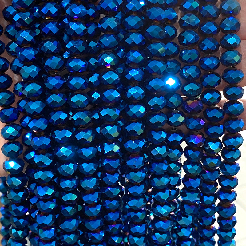 Crystal faceted rondelle - 72 pcs - 8 mm - full strand - PBC8C4 £1.5