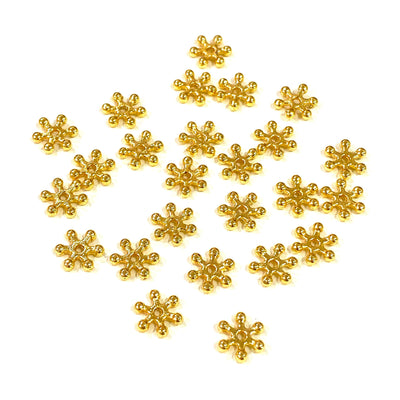 24Kt Gold Plated 7mm Spacer Charms, Gold Spacer Charms£2