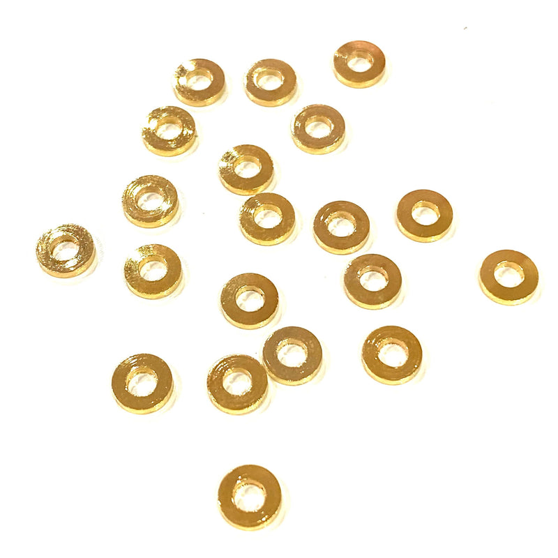 24Kt Gold Plated 6mm Rondelle Spacers, 20 Pcs in a Pack£2.5