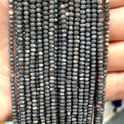 Crystal faceted rondelle - 200 pcs -2mm - full strand - PBC2C73, Crystal Beads, Beads, glass beads, beads crystal rondelle beads £1.5