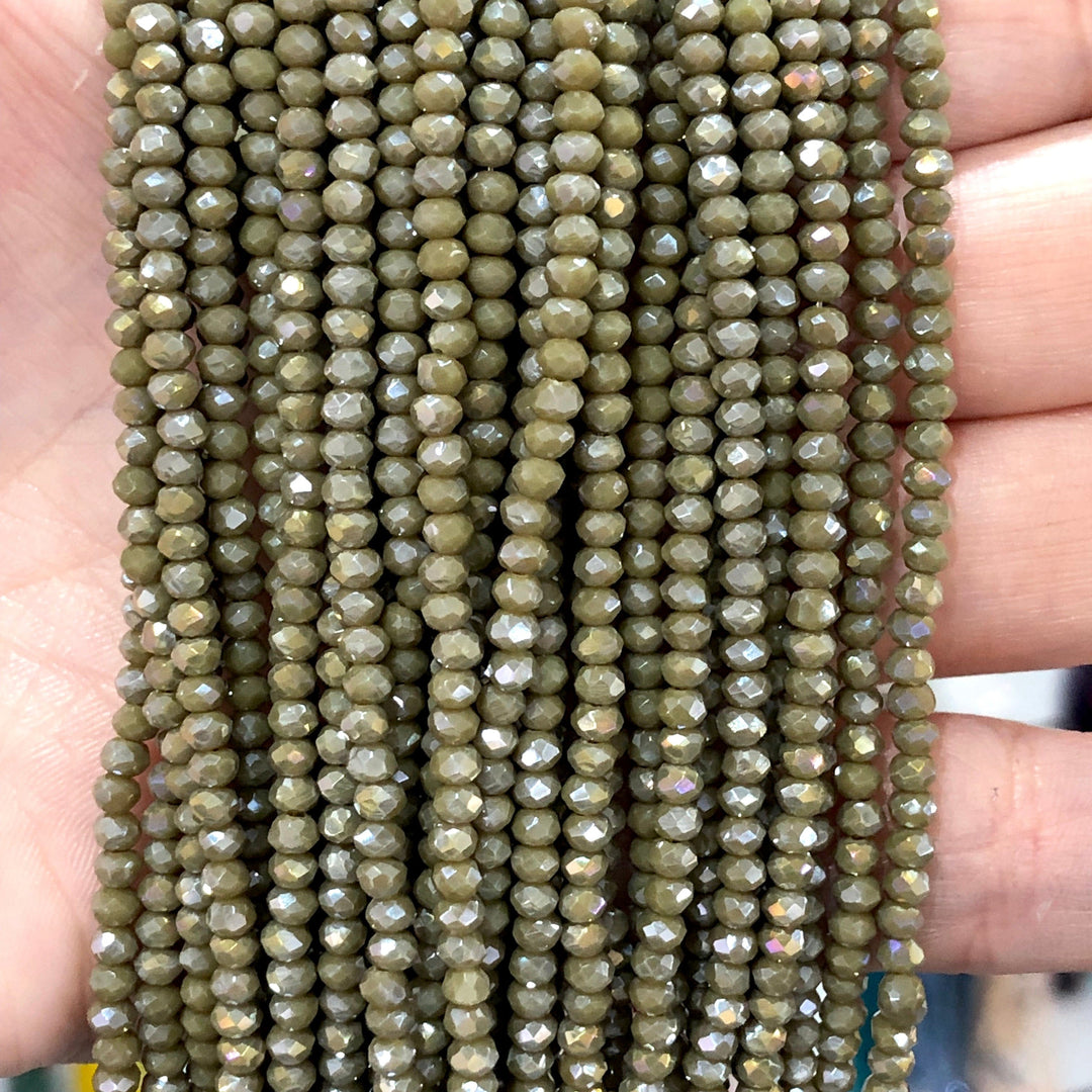 Crystal faceted rondelle 3mm Beads, PBC3C9