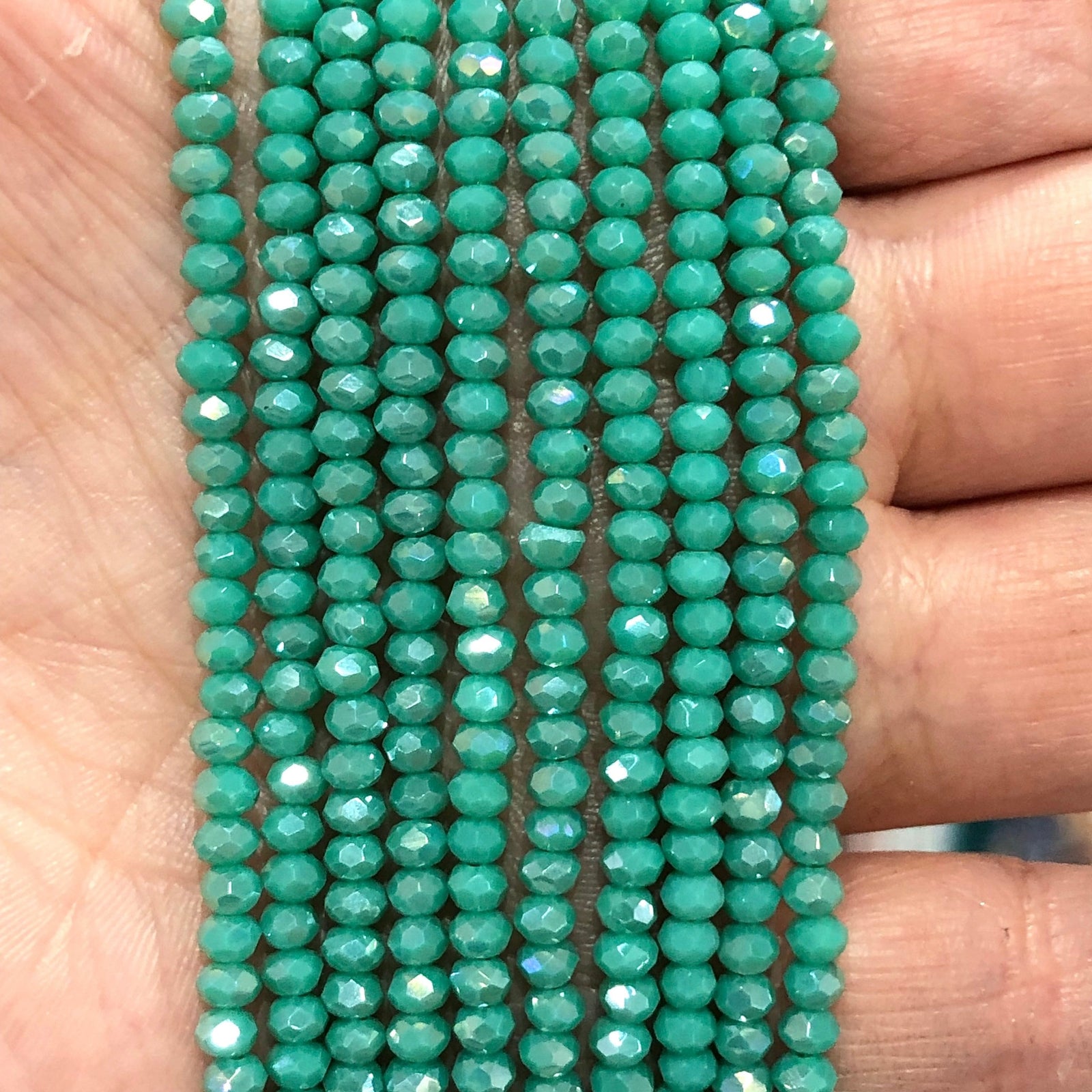 Crystal faceted rondelle 3mm Beads, PBC3C18