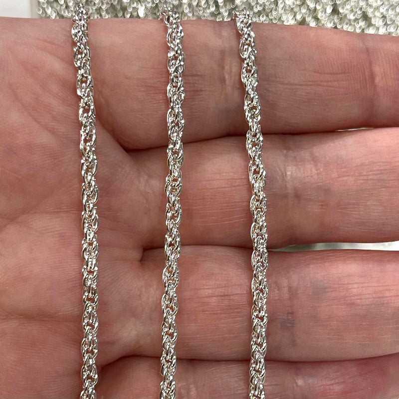 Silver Plated Soldered Chain, 2mm Silver Plated Necklace Chain