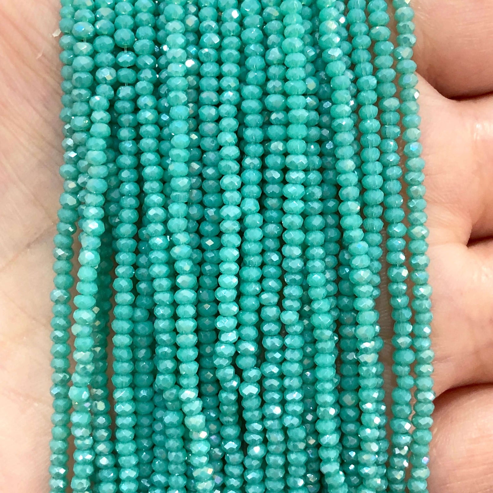 1mm Crystal rondelle beads strand 170 pcs, PBC1C16