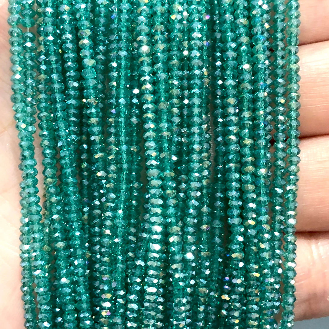 1mm Crystal rondelle beads strand 170 pcs, PBC1C30