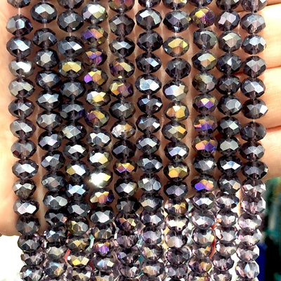 Crystal faceted rondelle - 72 pcs - 8 mm - full strand - PBC8C29 £1.5