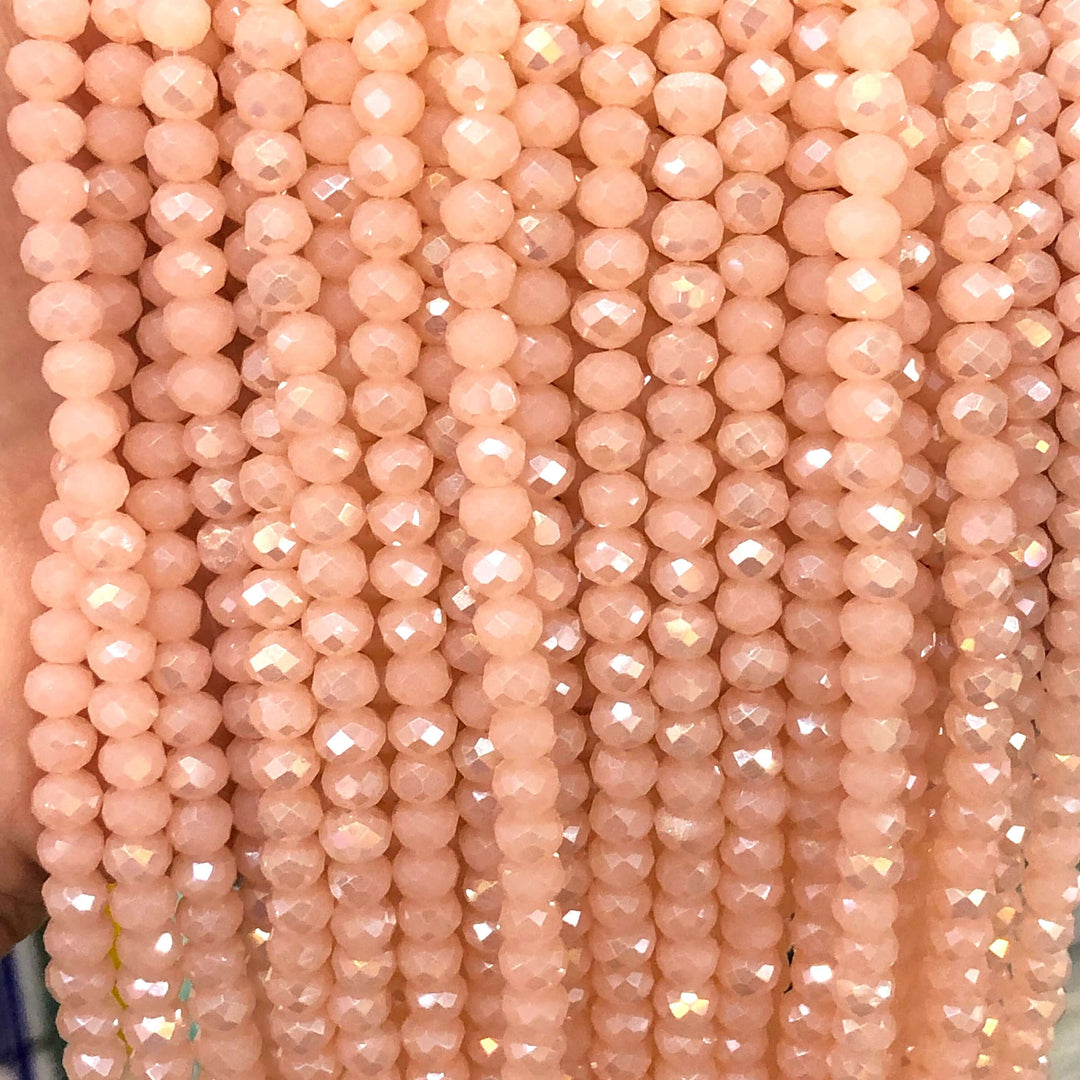 Crystal faceted rondelle 6mm Beads, PBC6C87,