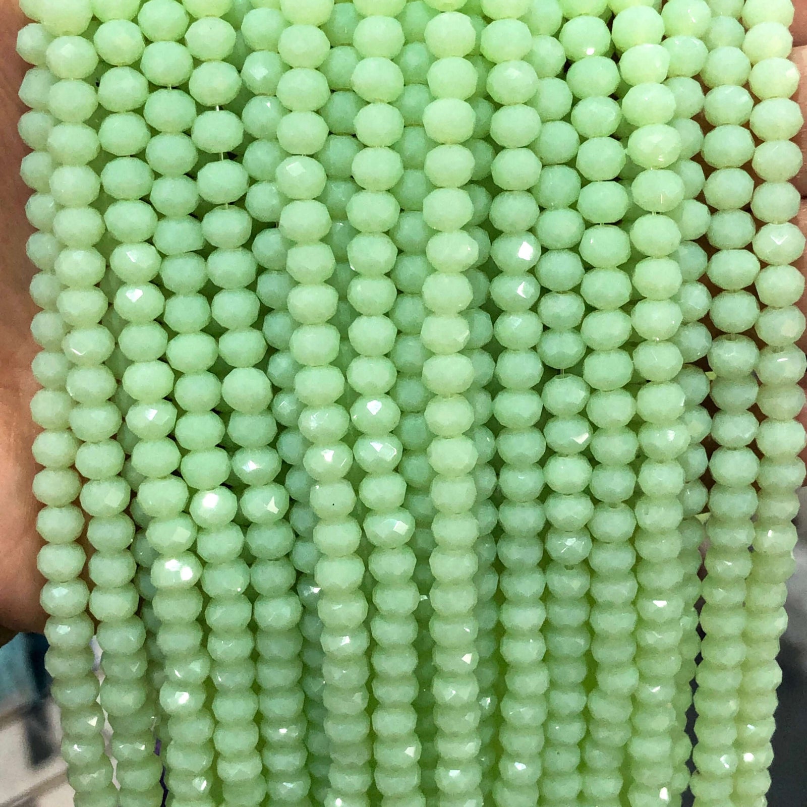 Crystal faceted rondelle 6mm Beads, PBC6C103,