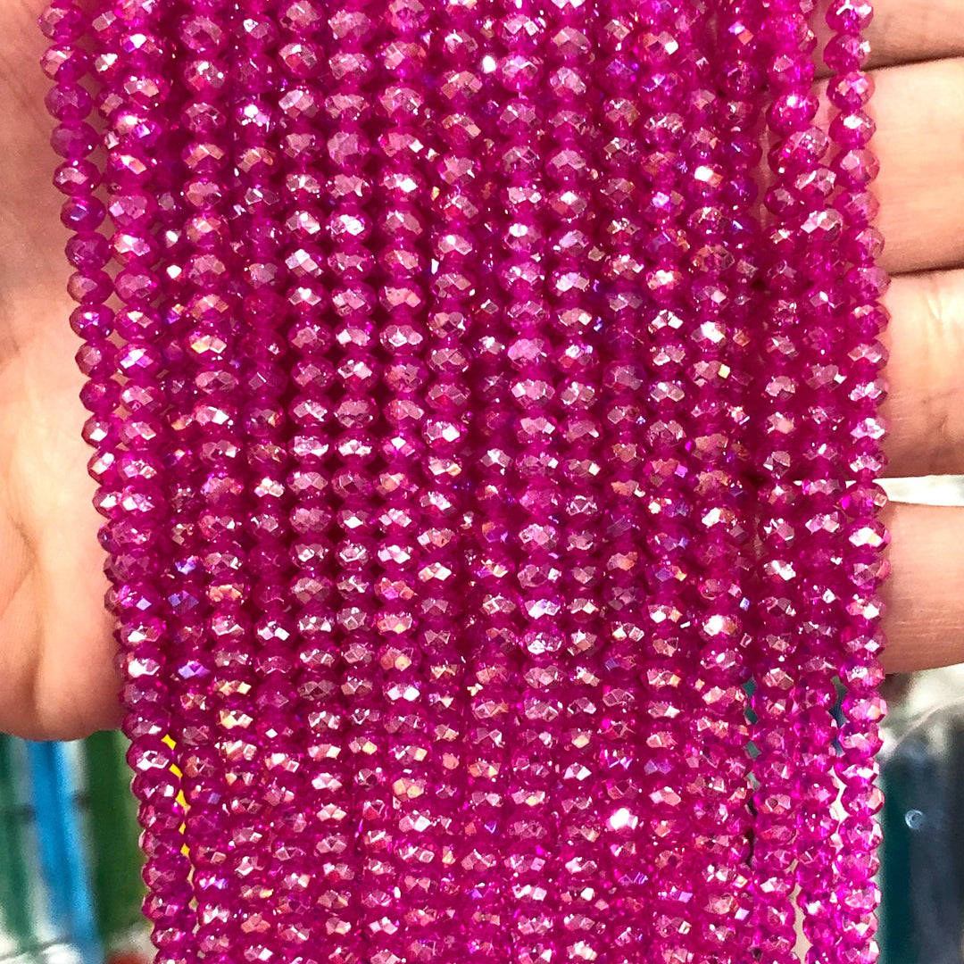 Crystal faceted rondelle 4mm Beads, PBC4C9