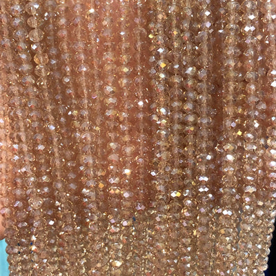 Crystal faceted rondelle - 150 pcs -4 mm - full strand - PBC4C85 Crystal Beads,Beads, glass beads, beads £1.5