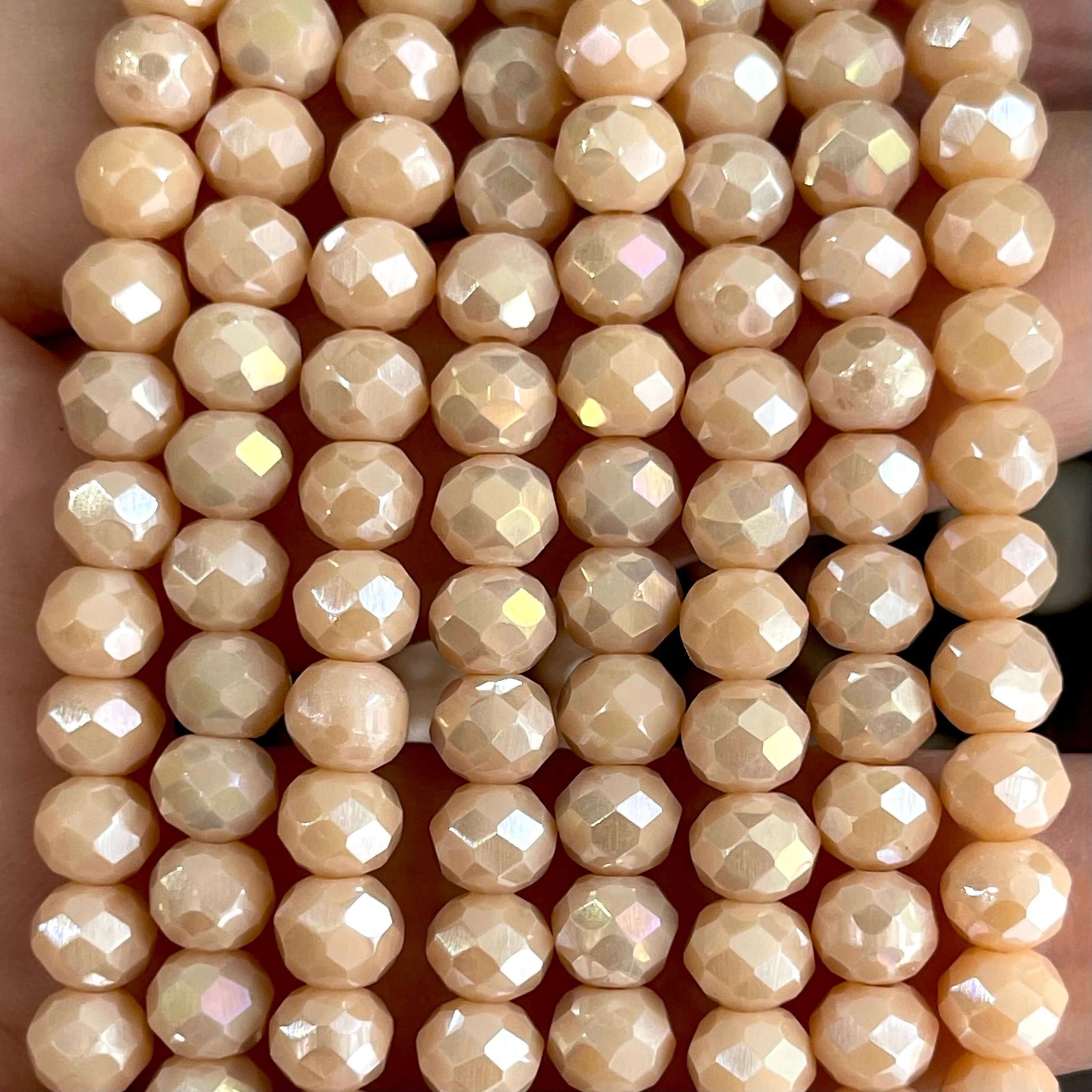 Crystal faceted rondelle 6mm Beads, PBC6C136